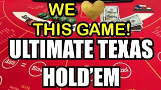 ULTIMATE TEXAS HOLD’EM in LAS VEGAS!!! REAL MONEY GAMBLING! WE LOVE THIS GAME!