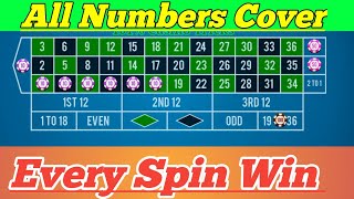 All Numbers Cover 💯❤ || Every Spin Win || Roulette Strategy To Win || Roulette