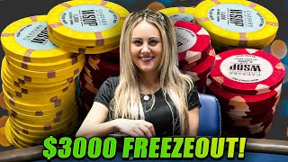 Female Poker Pro competes against approx 1500 men! WSOP Poker Vlog
