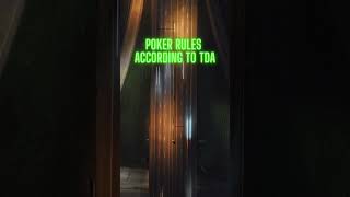 Poker Rules according to TDA guidelines #poker #subscribe #wsop #tournamentpoker #holdem