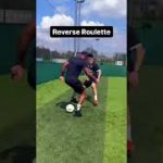 Reverse Roulette skills tutorial 🌈⚽#soccer #sepakbola #player #ronaldo #messi #skills #shorts🌈⚽