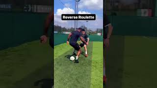 Reverse Roulette skills tutorial 🌈⚽#soccer #sepakbola #player #ronaldo #messi #skills #shorts🌈⚽