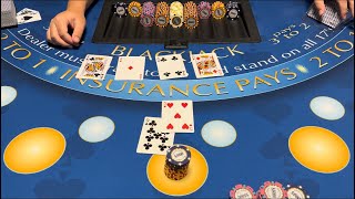 Blackjack | $100,000 Buy In | EPIC HIGH STAKES SESSION! Large Double Down Bets & Risky Hands!