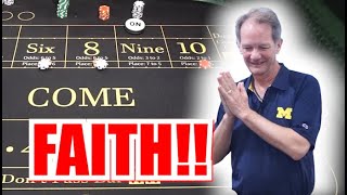 🔥FAITH AND TRUST🔥 30 Roll Craps Challenge – WIN BIG or BUST #319