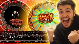 HIGH STAKES CRAZY TIME AND LIGHTNING ROULETTE!!