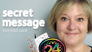 Super-secret message FUN-FOLD Card! (collaboration with Bitty Penny!)