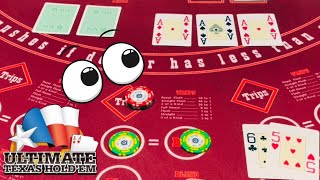 🔵ULTIMATE TEXAS HOLD EM! 😄GREAT FLOP FOR ME!