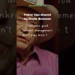Poker Tip by Doyle Brunson #1 #poker