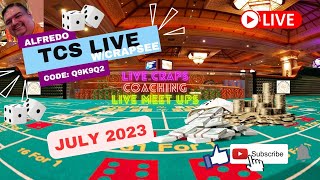 TCS LIVE CRAPS JULY 6TH big comeback but crazy bad start #craps #crapslive