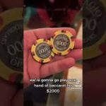 Winning $2000 in 20 seconds! #lasvegas #gambling #baccarat #fun #money #fyp