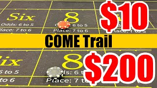 I saw someone who won $40,000 with this Craps Strategy || COME Trail