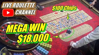 🔴 LIVE ROULETTE | 🔥 MEGA WIN 🔥 💲18.000  In Las Vegas Casino 🎰 $100 Chips Bets Exclusive ✅ 2023-07-12