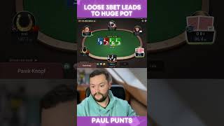 Loose 3bet Leads to HUGE POT 😱 #pokerstrategy