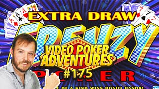FINALLY Hit The Extra Draw Frenzy Bonus! Video Poker Adventures 175 • The Jackpot Gents