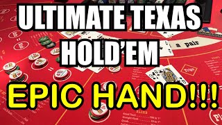 ULTIMATE TEXAS HOLD ‘EM in LAS VEGAS!! EPIC HAND!!