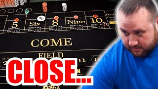 🔥CLOSE…🔥 30 Roll Craps Challenge – WIN BIG or BUST #333
