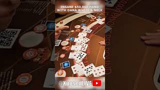 INSANE $50,000 Blackjack Hand with Dana White and NELK in VEGAS! #shorts #gambling #danawhite