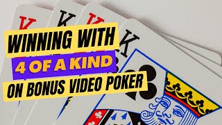 Video Poker Strategy | 4 of a kind win with this strategy that I played | Las Vegas Jackpot