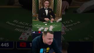 Big Bet Online Blackjack . Going 1vs1 against the Dealer #shorts #casino #youtubeshorts