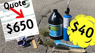 I Saved $610 – DIY – Asphalt Driveway Crack Repair