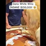 Dana White Wins INSANE $150,000! 🤯 Like & Subscribe! #blackjack #jackblack #lucky7