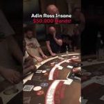 Adin Ross Does Risky $50,000 Blackjack Hands! #adinross #danawhite #gambling #casino #blackjack